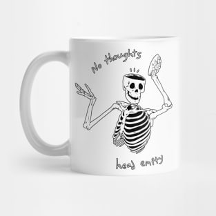 No Thoughts Head Empty! (outline only) Mug